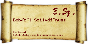 Bobál Szilvánusz névjegykártya